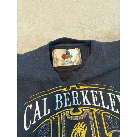 University of California Berkeley Vintage Crewneck Sweatshirt Embroidered 90's - Picture 4 of 7